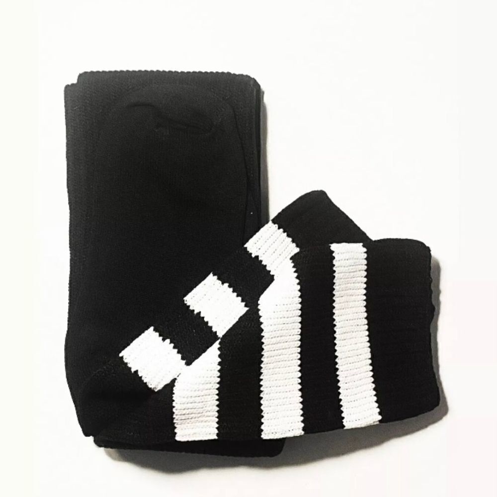 Vintage NEW American Apparel Thigh High Thick Socks Black White Stripes rare y2k - Picture 5 of 6